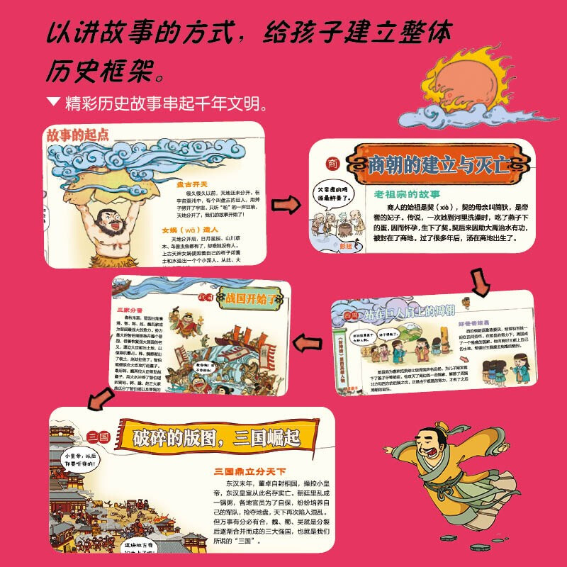 Children's Chinese History Let children fall in love with school history 8 format large hardcover picture book