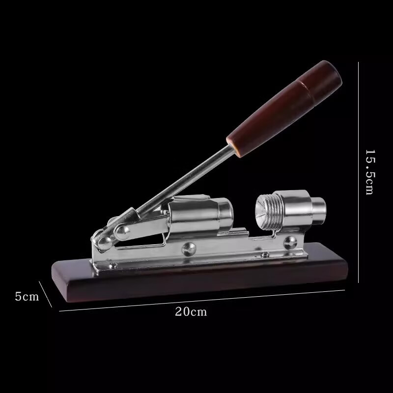 Midele household hand-pressed mechanical walnut cracker hickory sheller nut cracker nut cracker wooden handle core black walnut wood model (size adjustable)