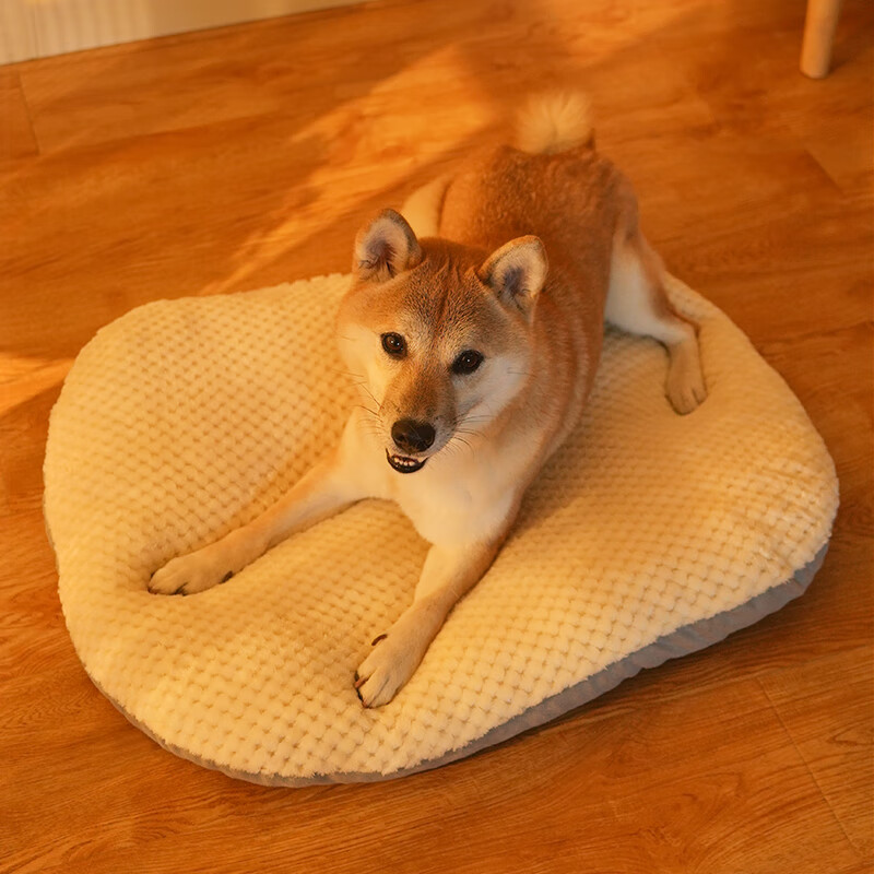 Fandu pet house kennel mat sleeping mat thickened plus velvet washable cat mattress winter warm cat sleeping mat medium size