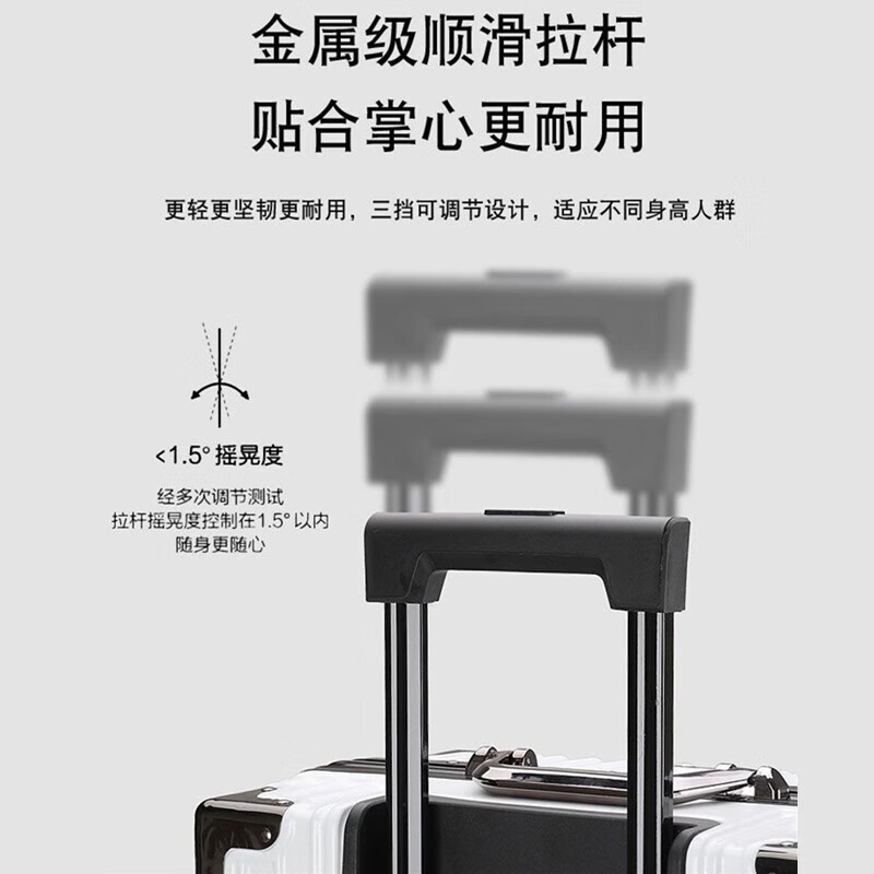 Huatong suitcase, aluminum frame trolley case, strong and pressure-resistant, can sit on the password box, student large-capacity aluminum alloy hard-shell suitcase, noble black, thickened PC-scratch and wear-resistant, 26 inches, student accommodation