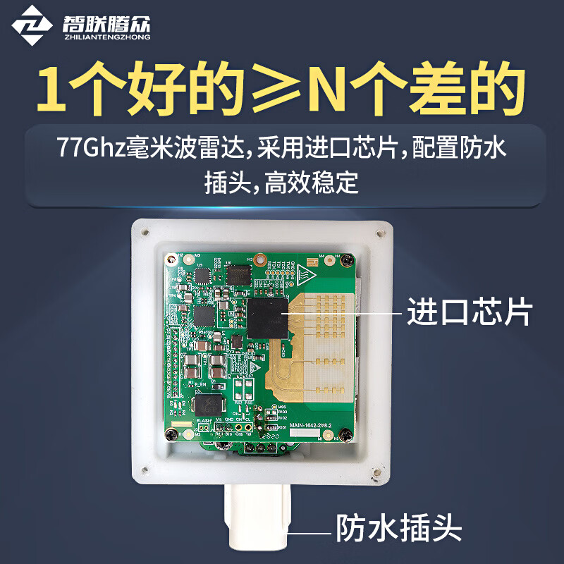 Zhilian Tengzhong is suitable for Geely Xingyue Xingrui Dihao Borui Vision Binyue BSD blind spot monitoring lane change and merging assist system special model-77GHZ Pro (crescent icon) nationwide installation package