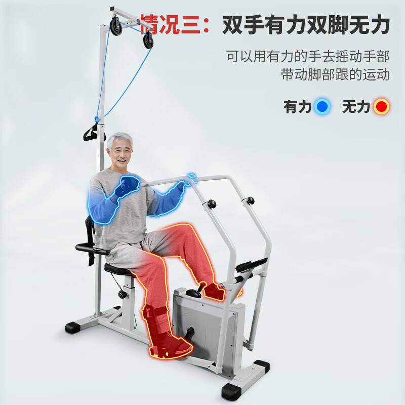 Chaoshi elderly home hand and foot linkage function exercise bike lower limb bicycle recovery trainer hand and foot exercise machine upgraded 6-function hand and foot linkage exercise bike