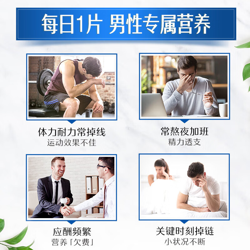 Swisse Multivitamin Mineral Tablets Blue Hat Certified Alliance Exclusive Men's Multivitamin 1.33g/tablet*90 tablets*1 bottle