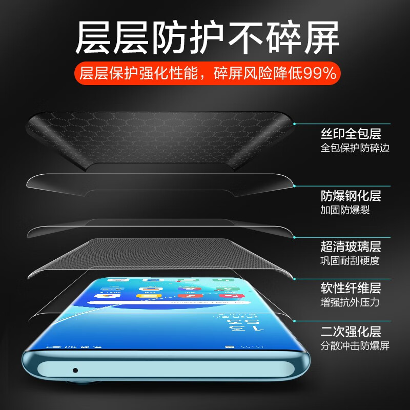 Mingying suitable for Mingying 2 pieces in a pack Mingying Huawei nova8 tempered film Huawei nova8Pro privacy film curved screen full coverage HD explosion-proof mobile phone protection film Huawei nova8 curved diamond film HD version-2 pieces in a pack