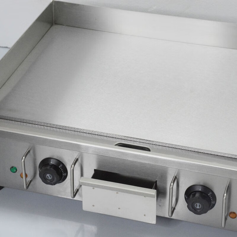 Hotkitch electric griddle, commercial large-scale hand-grilled cake machine, desktop grilled steak, flat griddle, iron plate, squid, grilled cold noodles, enamel stainless steel gas griddle, stall snack equipment, 0.9m electric griddle (10mm thick griddle)