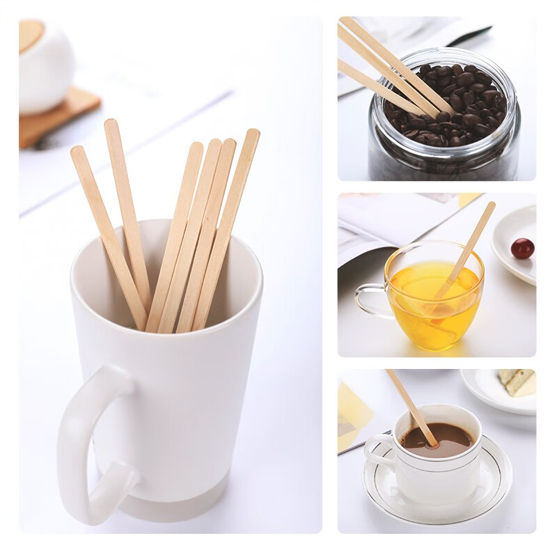 Tang Zong Chopsticks Disposable Coffee Stirring Sticks 14cm*200 Wooden Coffee Stirring Sticks High-End Box Independent Pack C6652