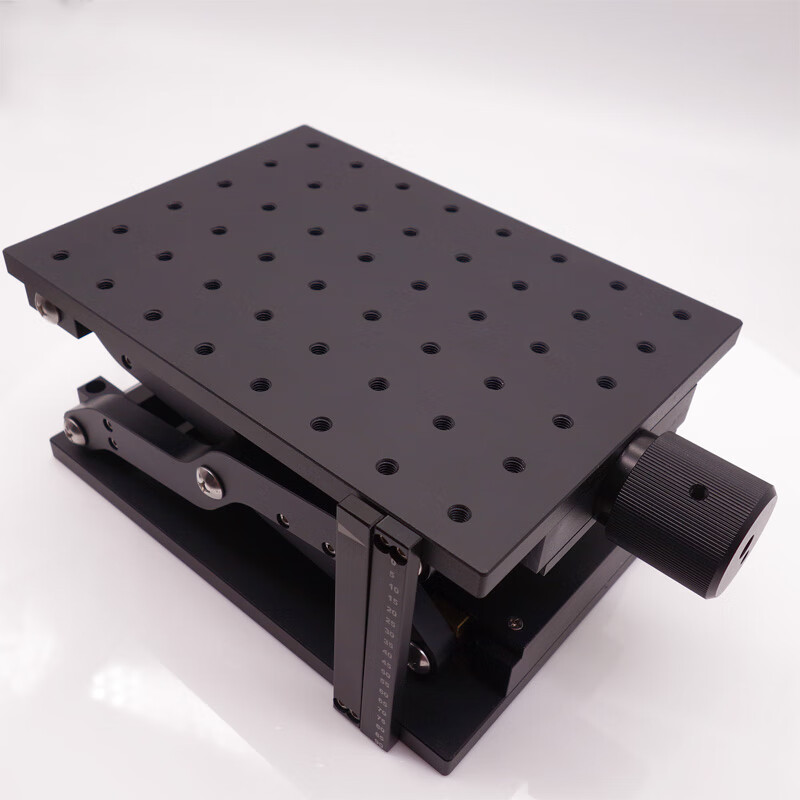 Customized laser marking experimental precision displacement table Z-axis lifting table scissor-type one-dimensional lifting black silver worktable QW-WT002-1521 black with ruler
