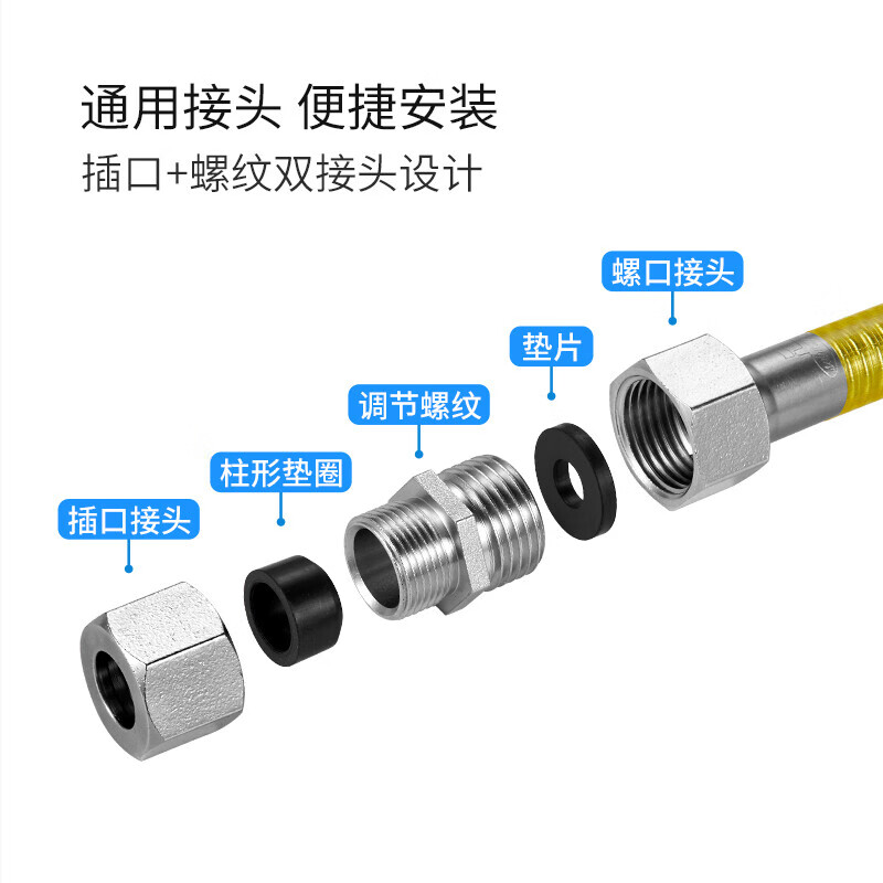 Submarine R50 gas pipe universal joint 304 stainless steel natural gas metal corrugated hose