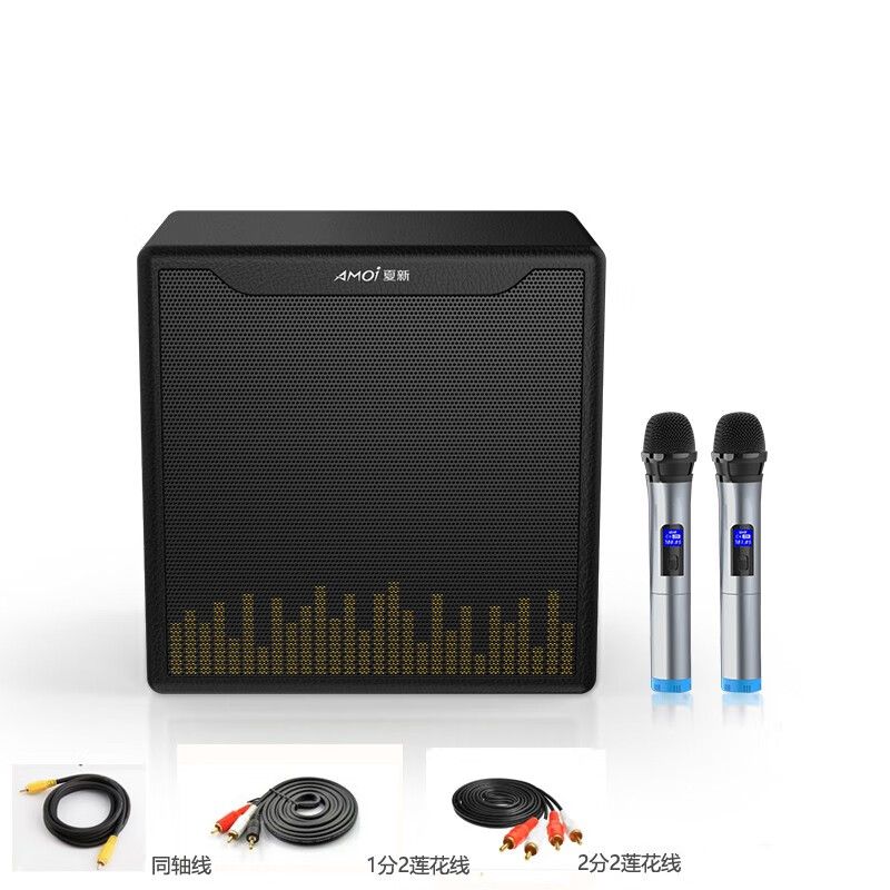 Home ktv karaoke wireless microphone projector singing equipment set karaoke bluetooth microphone home high-end audio version + 2 charging microphones