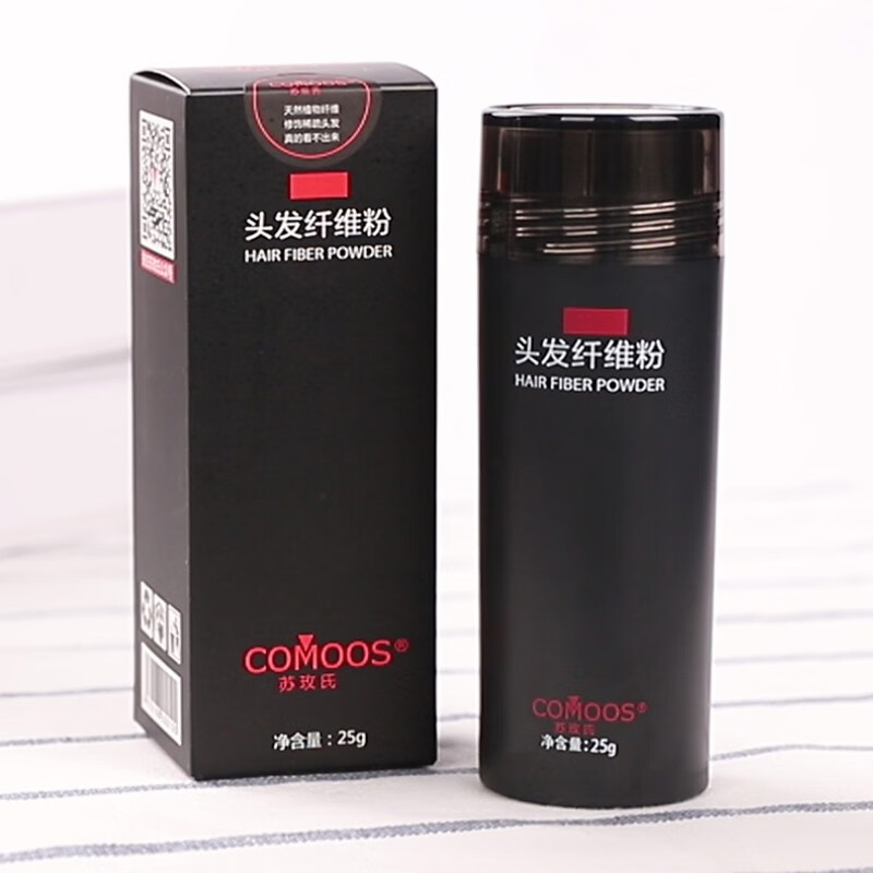 Sumei's (COMOOS) Hair Fiber Powder Visual Hair Increase Density Hair Replacement Seam Artifact Hairline Filling Spray Sparse Covering Black 25g bottle (recommend 3 bottles for repurchase)