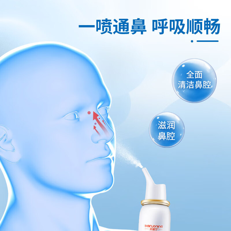 Benonin hypertonic sea salt water nasal spray allergic rhinitis spray nasal wash saline nasal cavity cleaning device 80ml