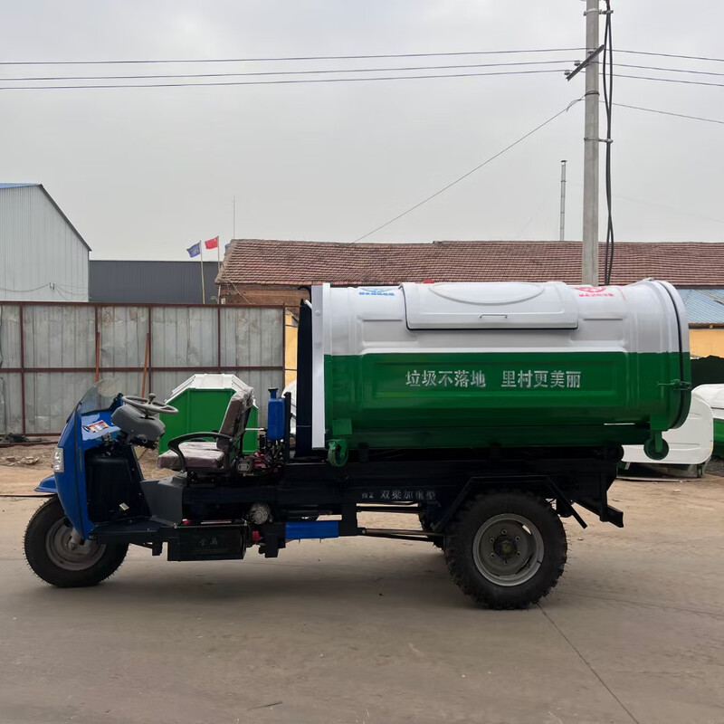 Three-wheel sanitation truck hook-arm garbage truck National VI gasoline hook-arm truck Domestic garbage removal truck hook-arm box transfer truck Foton hook-wall garbage truck