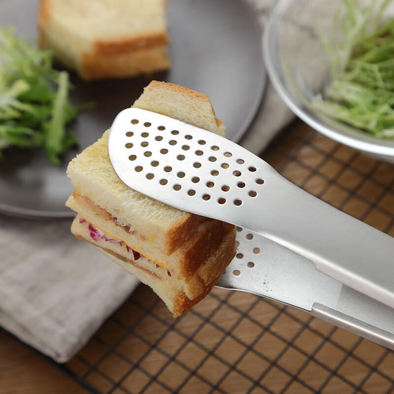 Onlycook 304 stainless steel multifunctional barbecue steak clip food bread clip extended and thickened anti-scalding clip