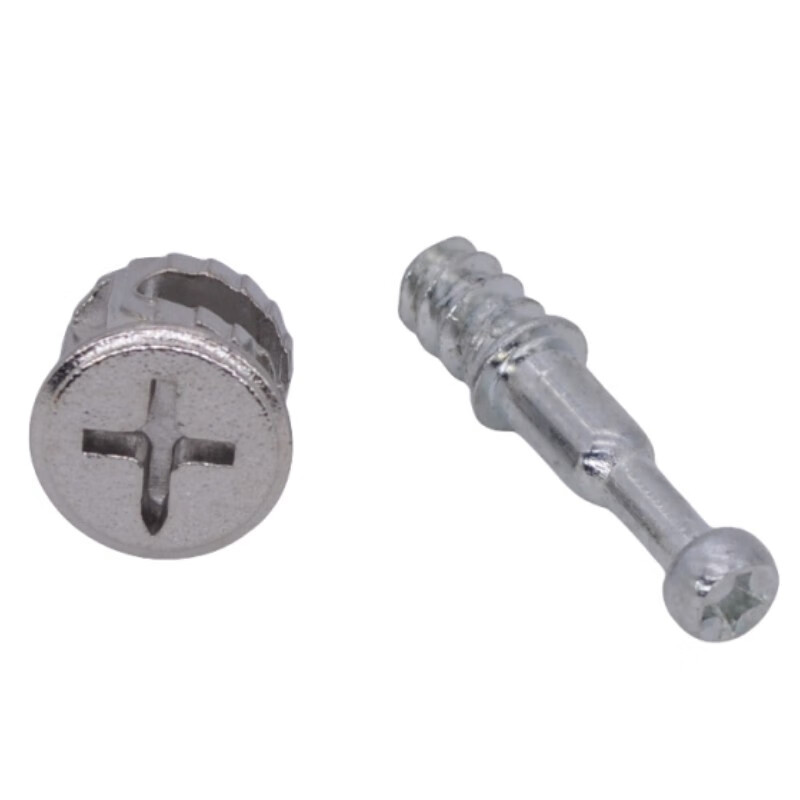 Phil solid thickened two-in-one connecting piece furniture hardware bedclothes cabinet fastening eccentric wheel self-tapping iron rod nut assembly self-tapping rod + diameter 13 eccentric wheel = 10 sets quantity