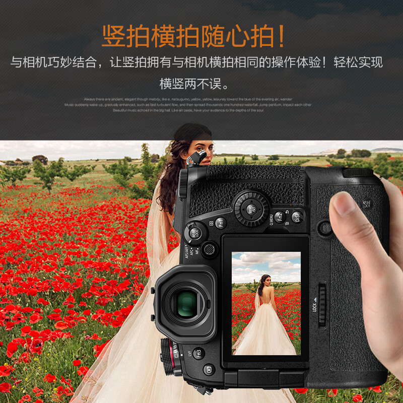 Thyssente (dste) DMW-BGG9 vertical shooting handle battery box suitable for Panasonic G9 generation mirrorless SLR camera BGG9 handle 2.4G wireless remote control with one battery