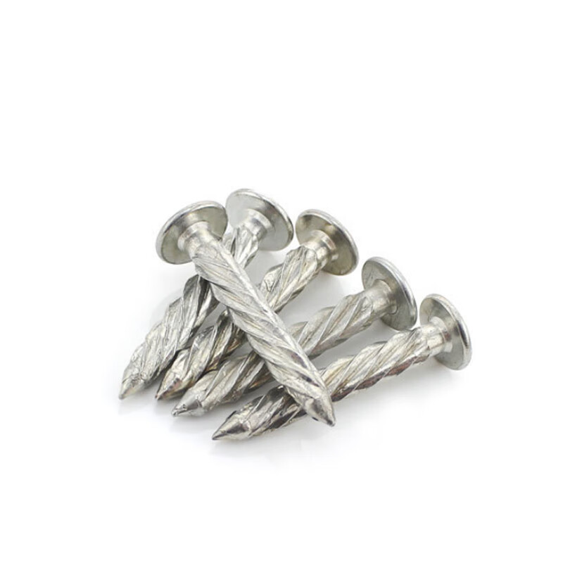 Deqi pressure explosion threaded nails, new galvanized expansion nails, anti-theft net fixing nails, twist nails, iron galvanized 8*50 (20 pieces)
