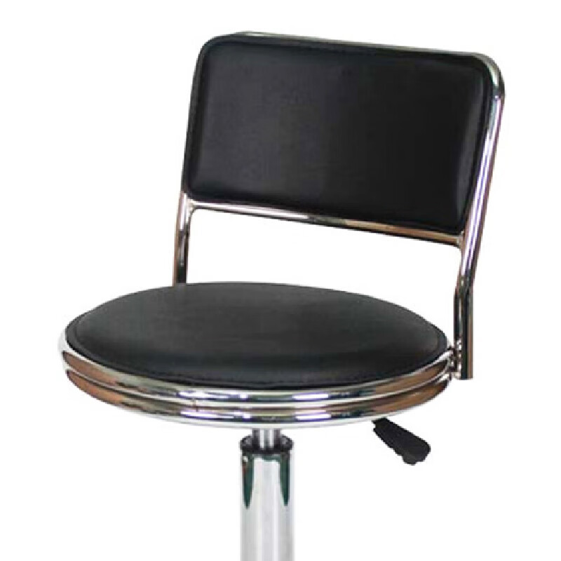 WST212 Employee Stool Backrest Swivel Lift Chair Workshop Laboratory Work Stool (Black - Backrest Wheel Model) Needs to be installed and customized by yourself