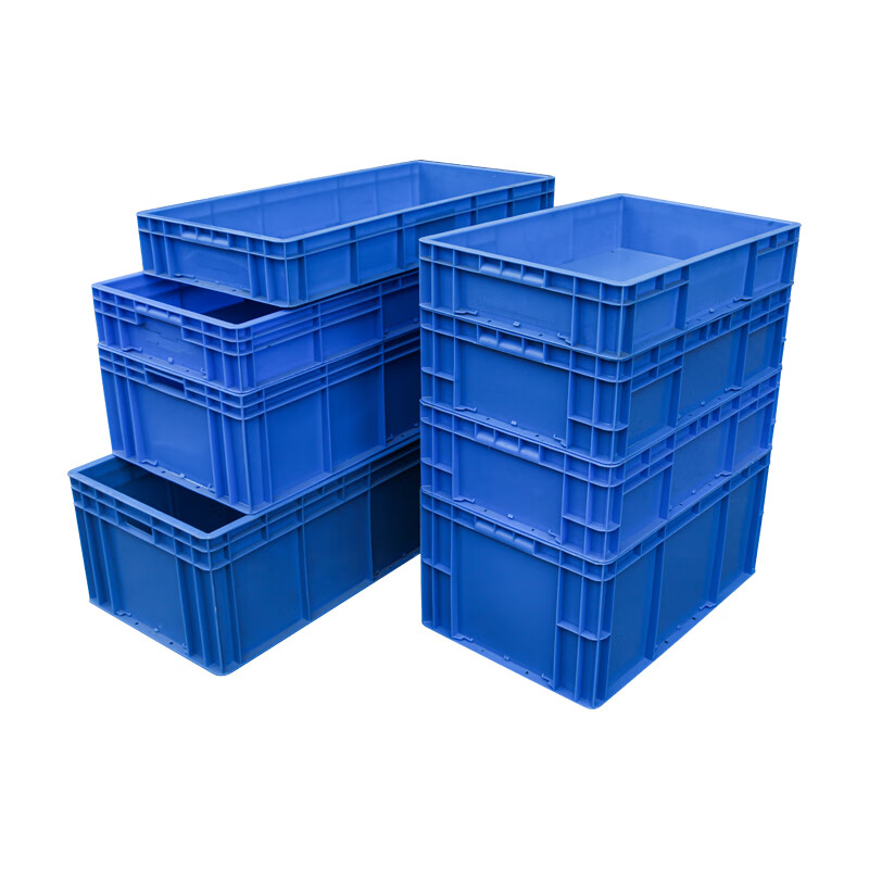 Mingfeng Tenglong EU plastic turnover box frame thickened rectangular plastic box warehouse parts sorting box material storage box fish and turtle filter box logistics transfer box tool storage plastic basket 2311# 300*200*120mm blue ready-made-new material