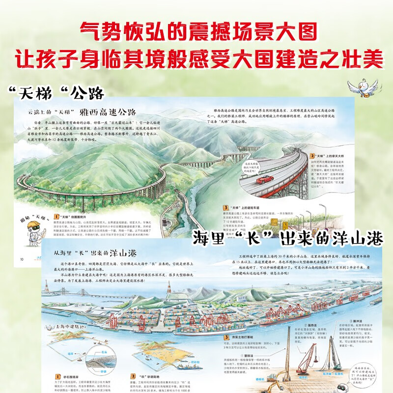 Amazing! Chinese roads, Chinese bridges, Chinese cars, Chinese Hong Kong (4 volumes) children's popular science book set