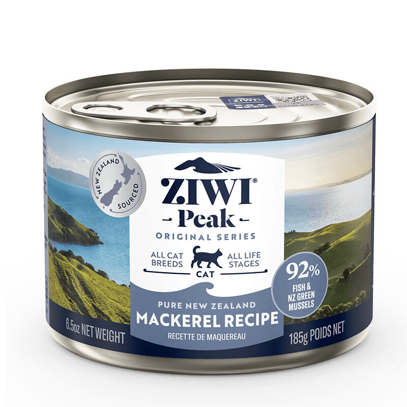 Ziyi Peak (ZIWI) Cat Staple Food Canned 185g Mackerel Flavor Staple Food Wet Food for Adult Cats and Kittens Universal Imported from New Zealand