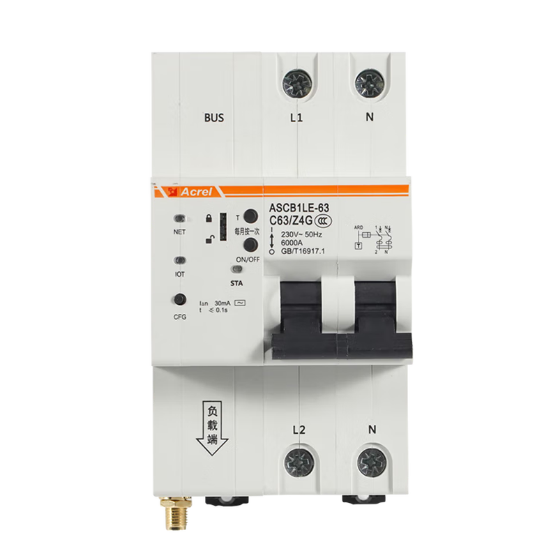 Ankerui ASCB1-63-C16-1P integrated intelligent circuit breaker intelligent circuit breaker LCD display remote opening and closing ASCB1-63-C16-2P