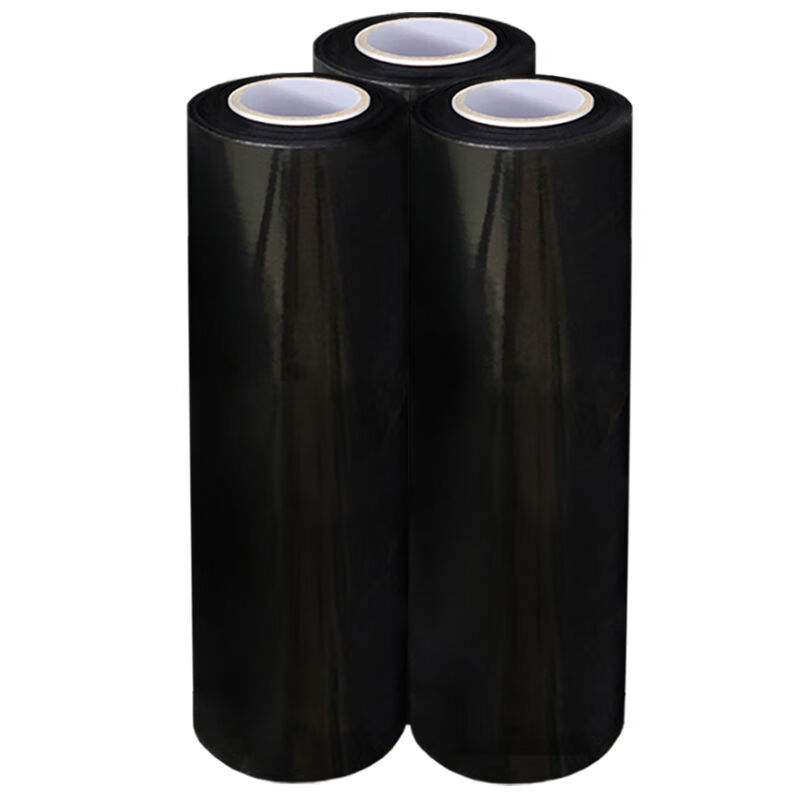 Stretch film black 45cm wide stretch film industrial cling film PE protective packaging film black large roll packaging film black film 30cm wide 340 meters long 3.6 pounds