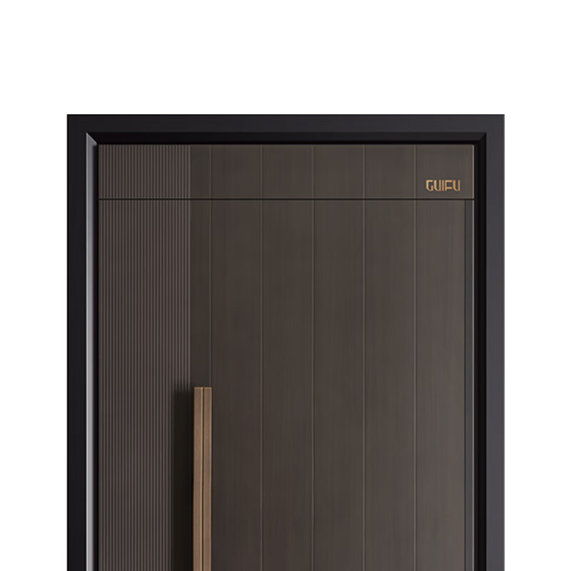 Guifu armored door Guixia shaft type silent door carved cast aluminum door safety door