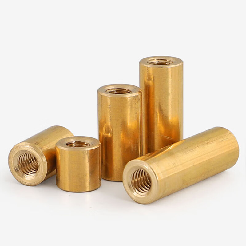 Bingneng brass extended round nut American connecting stud host circuit board isolation column inch round connector nut 6#-32*length 3*width 5 teeth (20 pcs