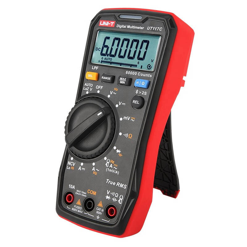 Uni-T multimeter high-precision Bluetooth multimeter true effective value digital display voltage and ammeter electrician repair multimeter UT117C display 60000/low-pass filter