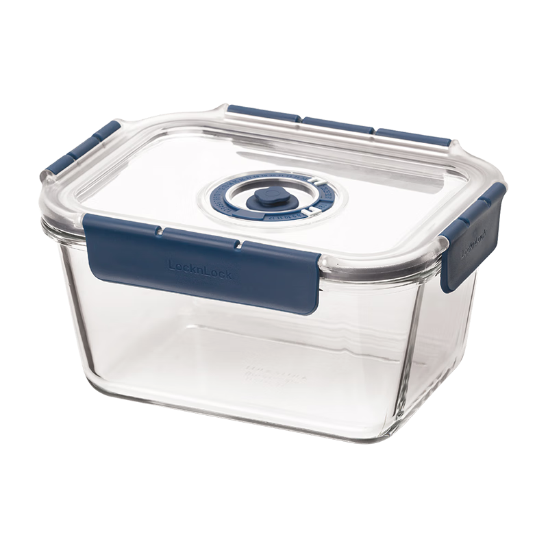 LOCK&LOCK vacuum glass crisper TOPCLASS heat-resistant lunch box sealed 1.5L lunch box LBG449VAC