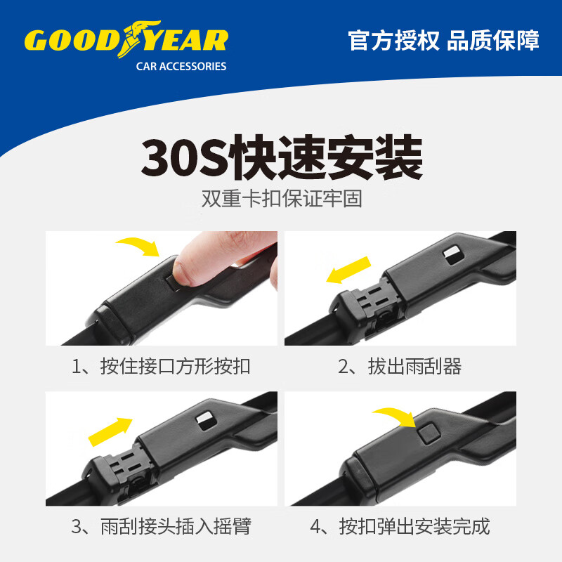 Goodyear Polar Fox Alpha S5 wiper blades are suitable for 23 to 25 models of original boneless silent strip front wipers