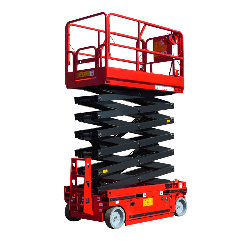 Lift mobile scissor-type aerial vehicle 10-meter small fully self-propelled electric hydraulic aerial work platform mobile lift handle