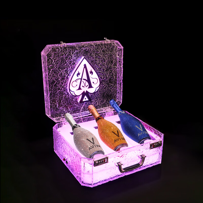 He Jiagong Shenlong Set Illuminated Wine Seat Spades Champagne Shenlong Set Frozen Wine Box Bar Outlet Wine Seat Wine Box Glowing Frozen Shenlong Box Illumination