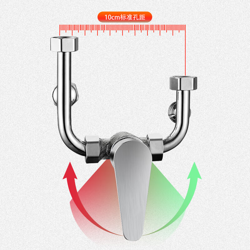 Dezhong electric water heater mixing valve U-shaped hot and cold water valve exposed shower faucet accessories 304 stainless steel shower switch p122
