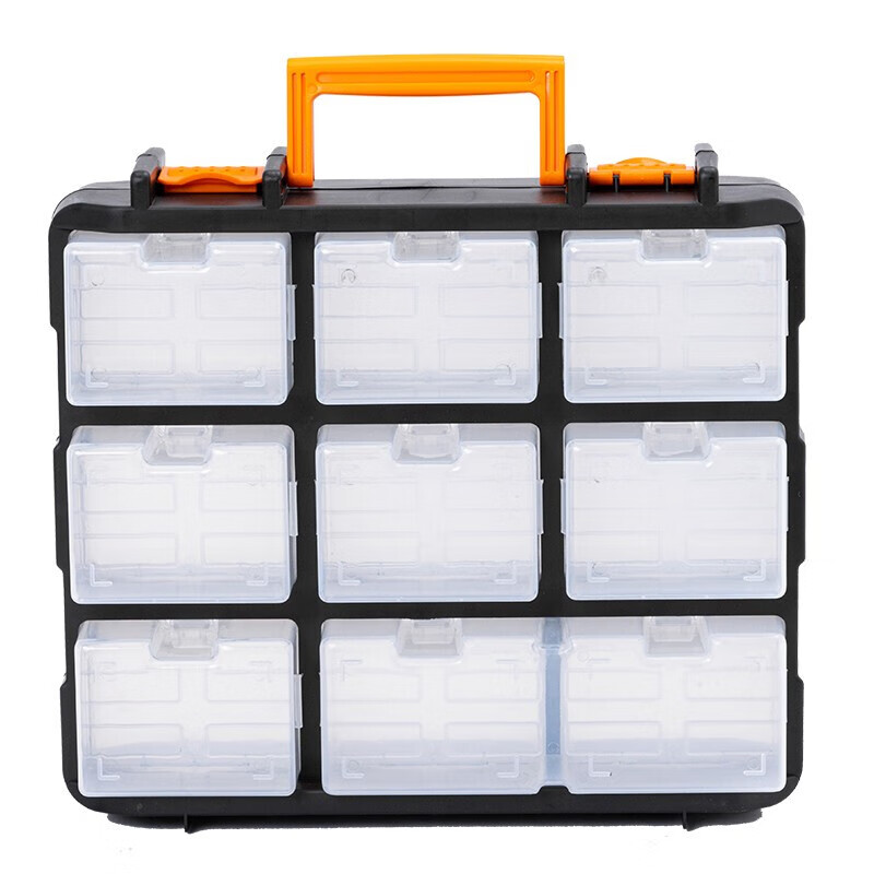 Bingyu Portable Parts Box Screw Parts Accessories Compartment Tool Storage Box Double-sided Transparent BYS-179 31*35*13.5cm Customized