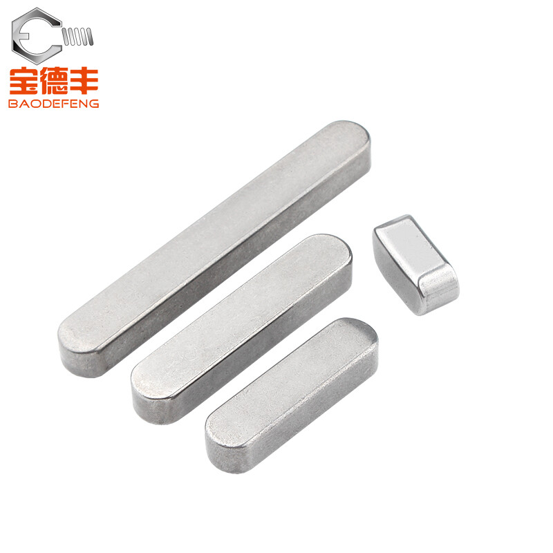 Baodefeng 304 stainless steel flat key pin rounded A-type square key pin material GB1096/square material M3M4/M5M6/M8M10/M12 M6x6x100 (5 pieces)