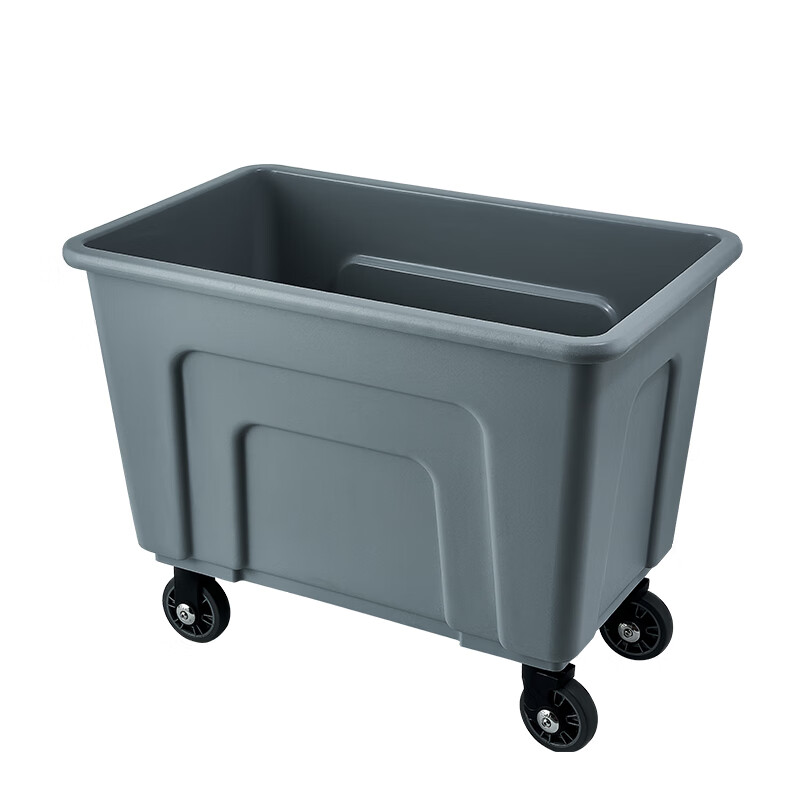 According to legend, cleaning cart, extra thick plastic linen cart, hotel cart, guest room quilt cover, cleaning storage cart, laundry room dirty clothes cart, large factory goods material collection cart C-40U gray extended version