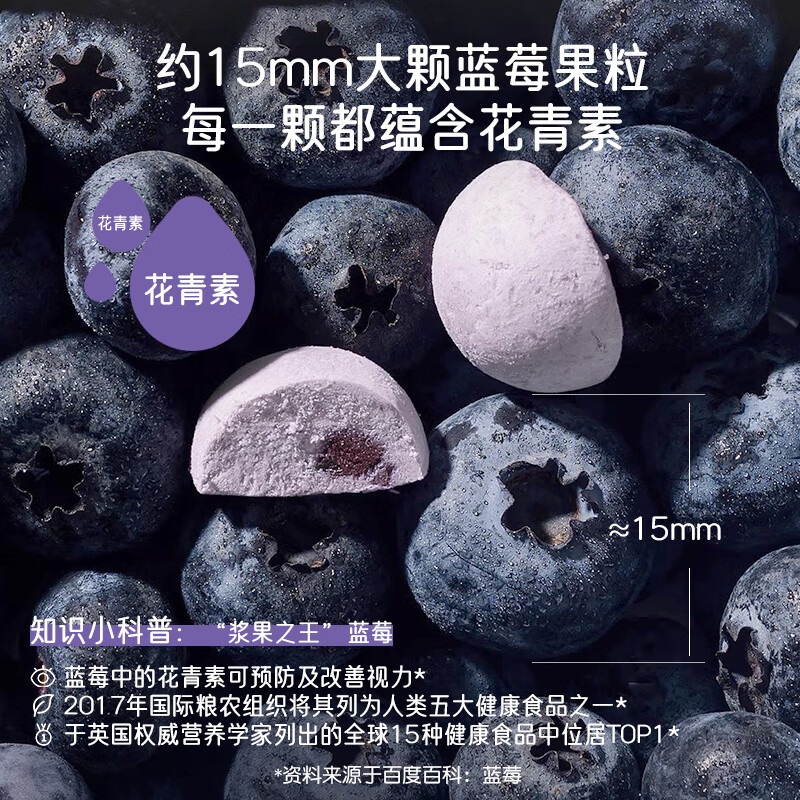 Grandpa's Farm Whole Blueberry Probiotic Yogurt Crispy Baby Snacks 0 Added Sucrose Yogurt Added Probiotics 25g