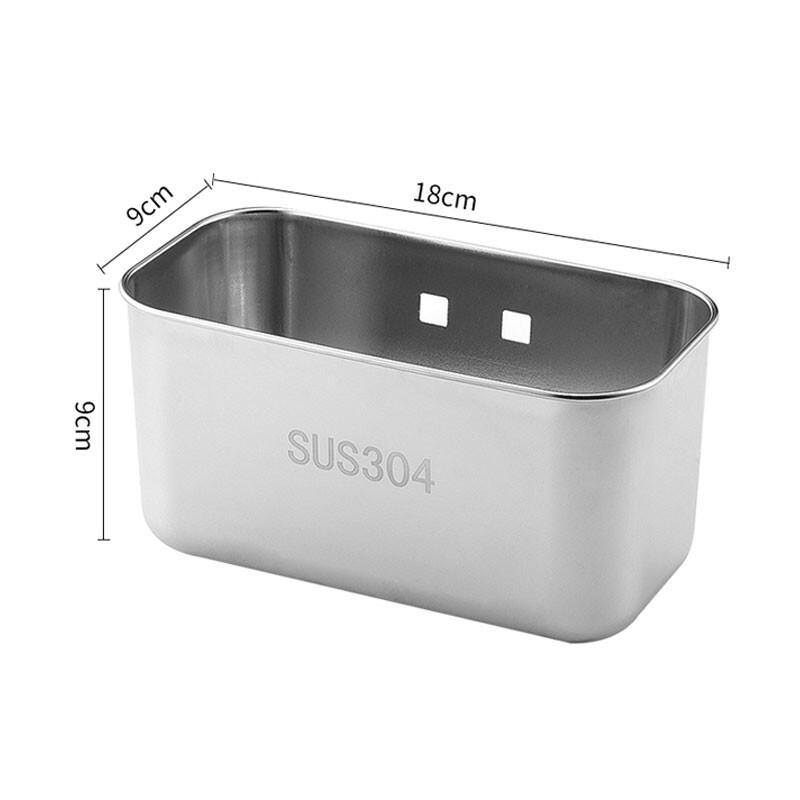 Ji Meng 304 stainless steel triangle drain basket kitchen sink suction cup hanging storage basket kitchen residue filter natural color 1 piece