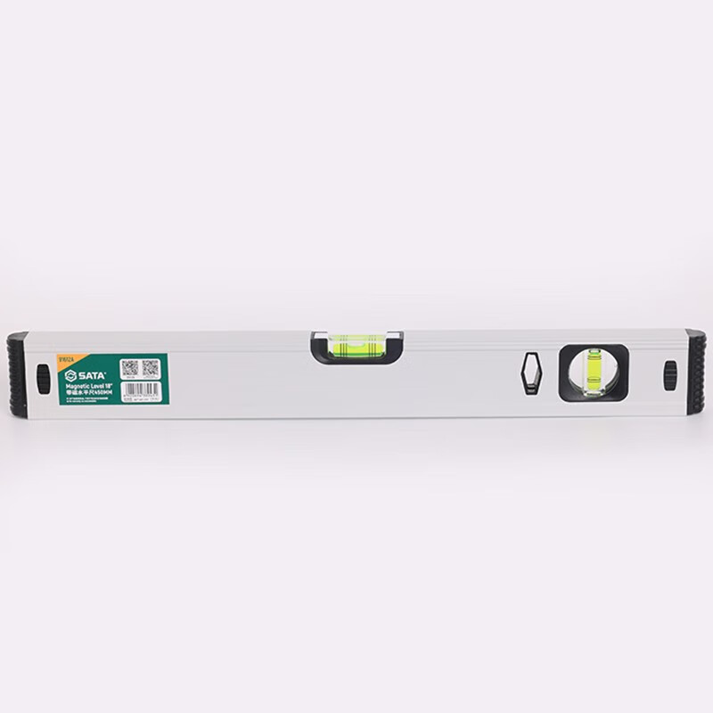 SATA industrial-grade high-precision double bubble liquid level with magnetic level solid cast aluminum measuring ruler level 300mm91601A