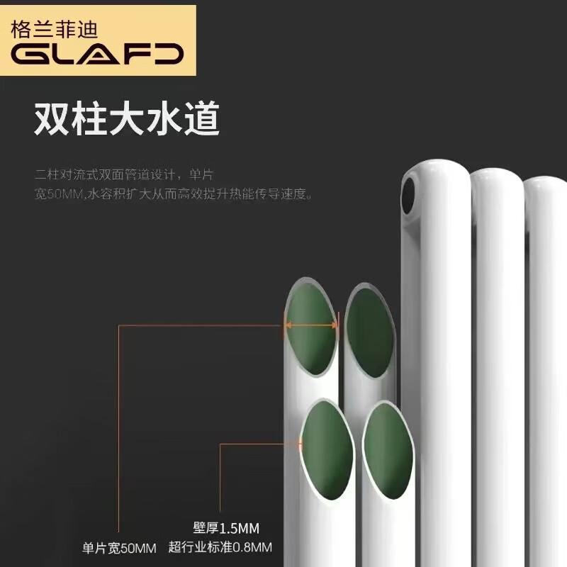 Glenfiddich radiator household 7030 radiator living room bedroom three-dimensional water heating radiator double large water channel height 0.6m