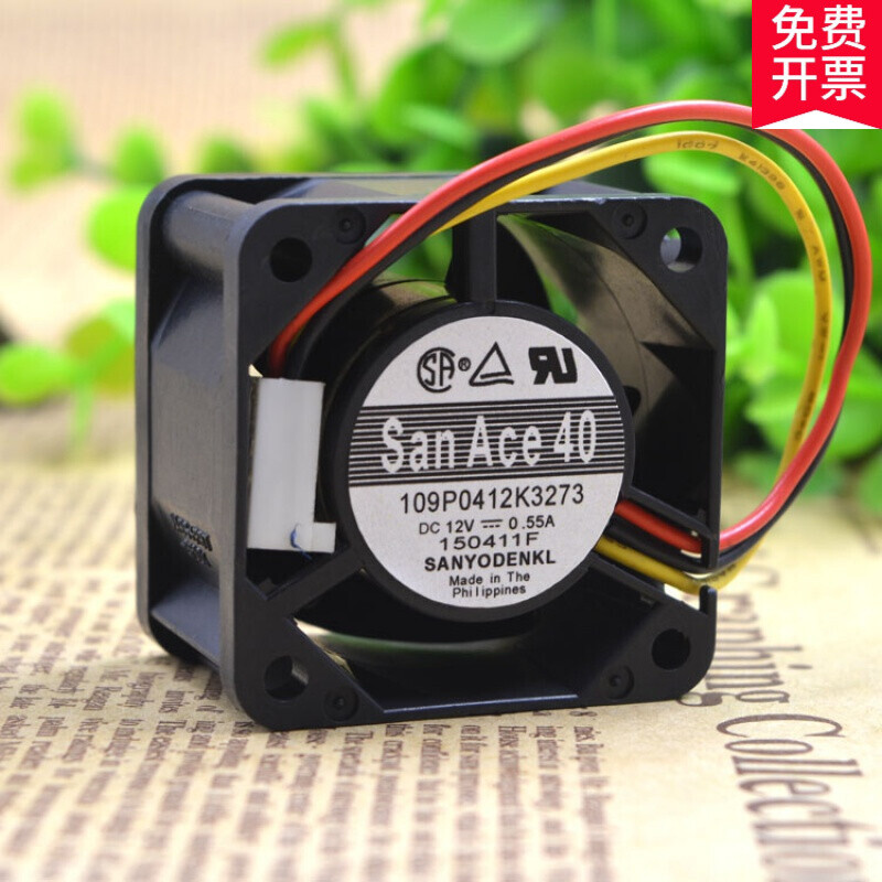 Sanyo 4CM/cm 4028 12V DC violent fan power supply/1U server cooling fan