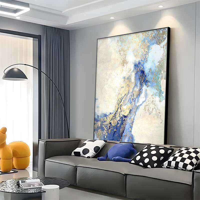 Ji Jian Ji Starry Sky Living Room Decorative Painting Abstract Light Luxurious High-level Mural Floor Painting Simple Sofa Background Wall Hanging Painting