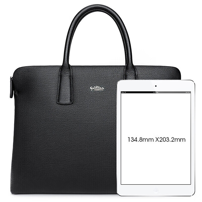 Goldlion Briefcase First Layer Cowhide Handbag Business Men's Bag Large Capacity Computer Bag New Year's Gift