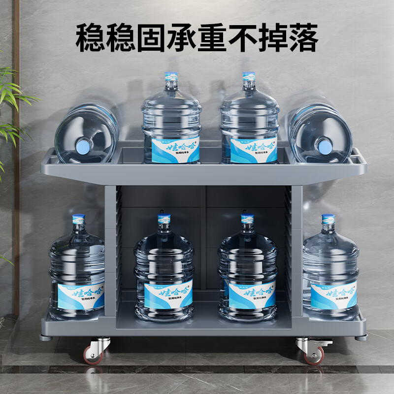 SHENFAN linen cart, special work cart for hotel rooms, cleaning tool cart, hotel door cleaning and cleaning trolley, flagship three-layer double sided side bag, enlarged and thickened, effortless and easy to push, silent and no noise