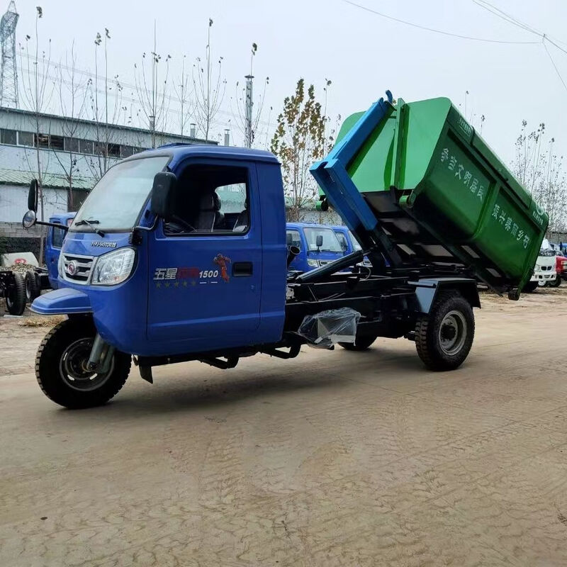 Three-wheel sanitation truck hook-arm garbage truck National VI gasoline hook-arm truck Domestic garbage removal truck hook-arm box transfer truck Foton hook-wall garbage truck