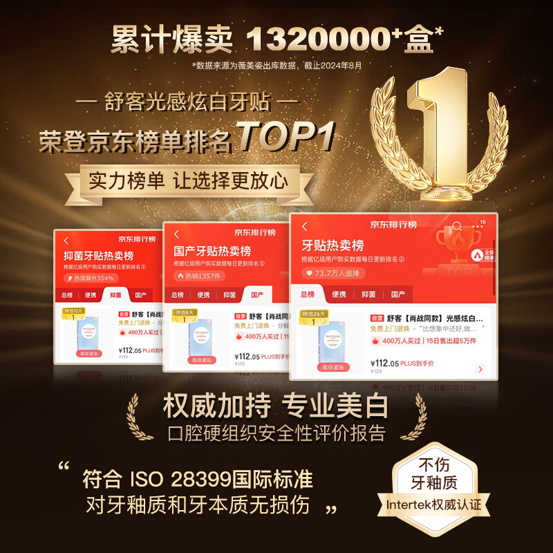 Shuke Xiao Zhan's same model, 14 pairs of light white teeth strips, significantly whiten teeth in 14 days, whiten teeth, remove yellowing and stains