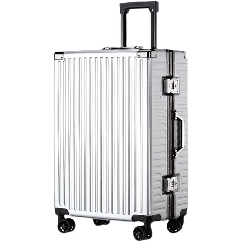 Snow Cass suitcase large capacity box 40 inches aluminum frame trolley case overseas checked suitcase extra large password box leather suitcase atmospheric black extra large capacity/sturdy and durable 40 inches extra large checked luggage box for moving abroad