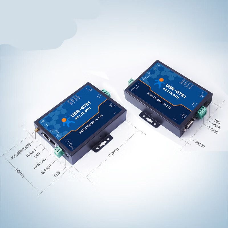 4G Industrial Grade Wireless Router 232/485 Serial Port Internet of Things G781 Pass Card DTU Module USR-G781-42 Mobile Unicom 2/3/4G Telecom