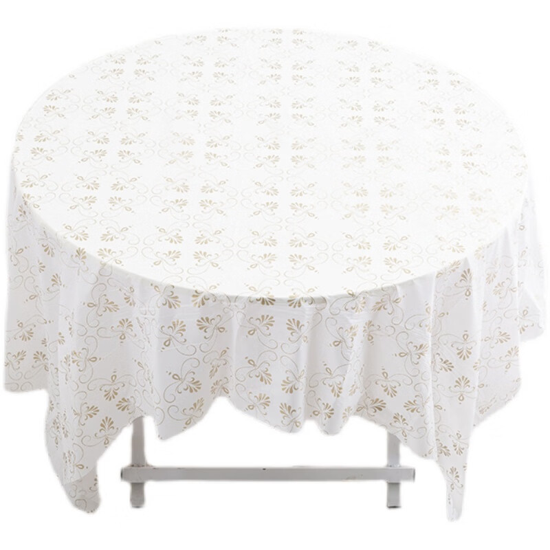 Houdafu thickened disposable tablecloth hotel tablecloth conference plastic tablecloth waterproof and oil-proof round table tablecloth square 2.0X2.0 meters (white grid) 10 sheets single stack